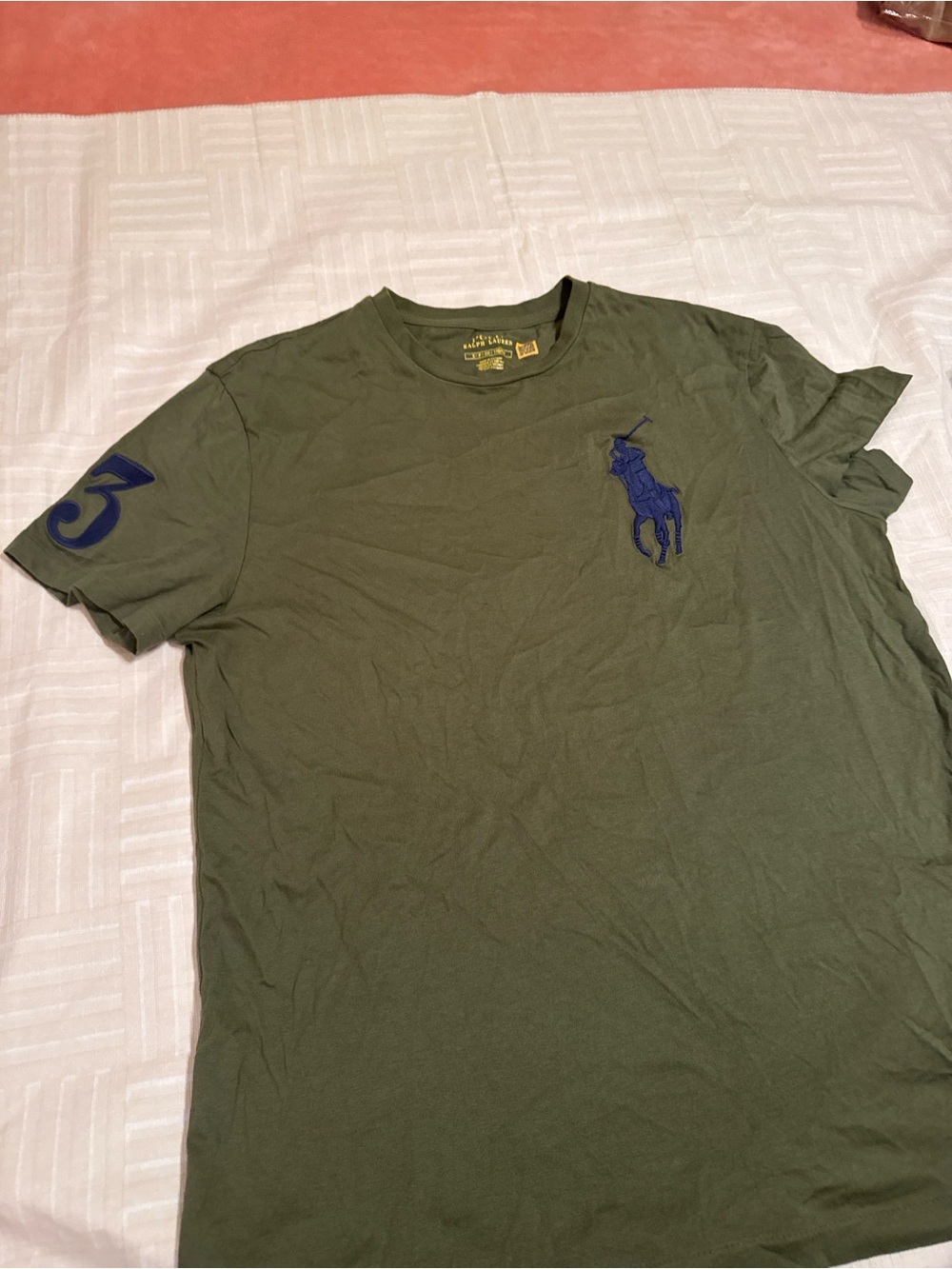 Polo by Ralph Lauren Olive Green Tee with Navy Pony